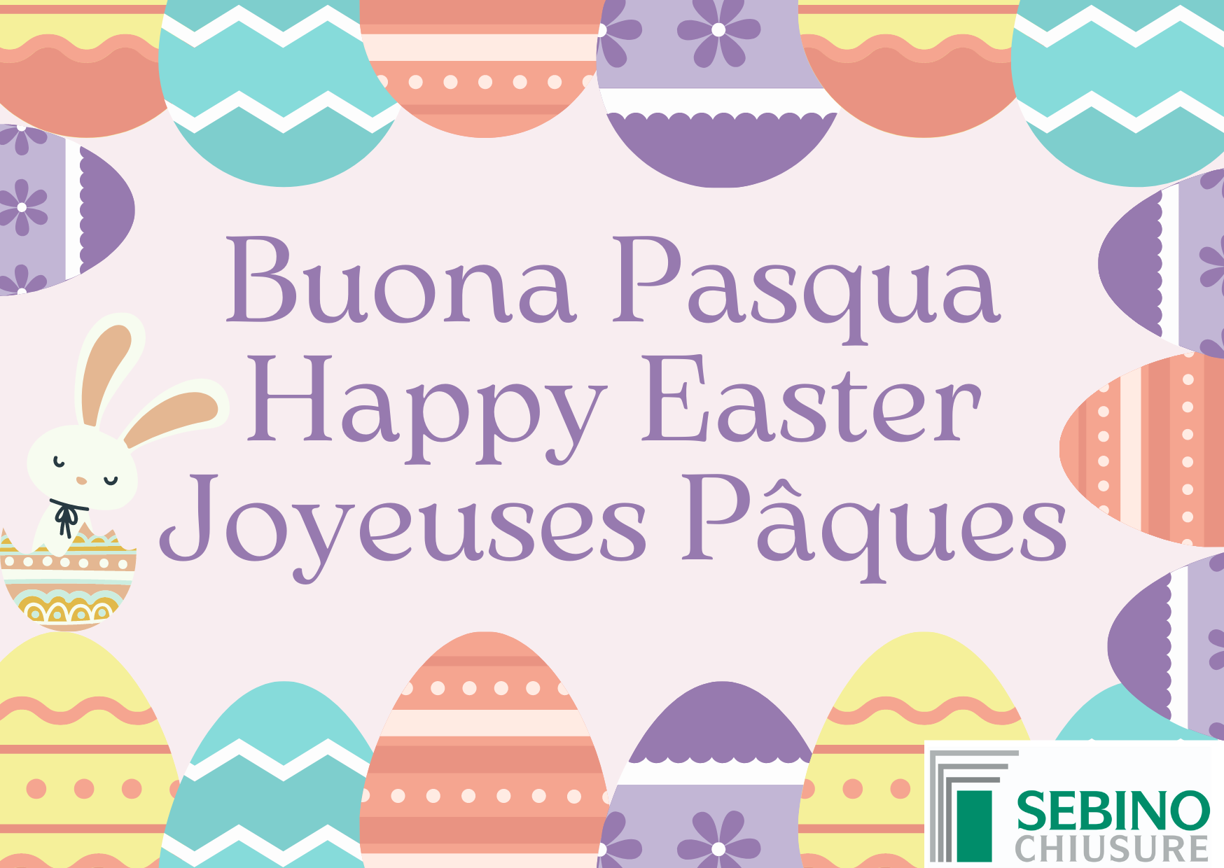 Pastello Uova Colorate Biglietto di Pasqua